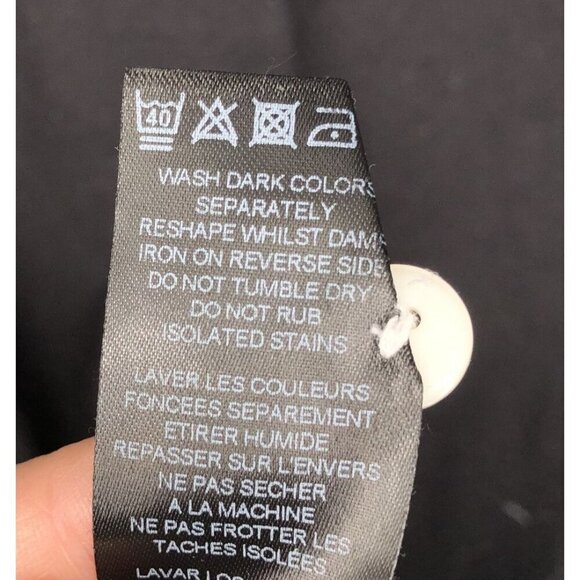 Asos Womens Black Midi Dress 6 Button Back Detail Wednesday Preppy Dark Academia - Picture 6 of 9